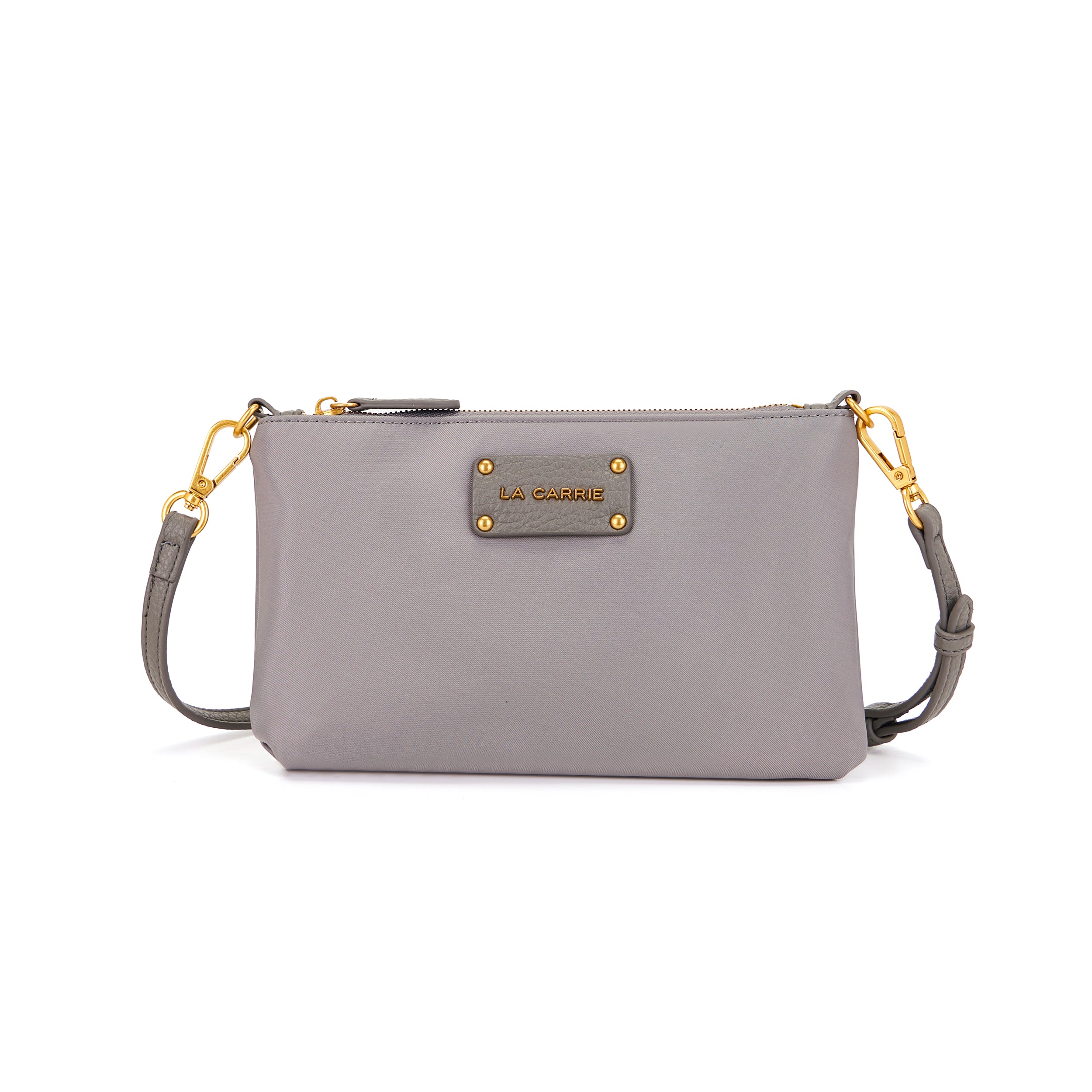 La Carrie In&Out pochette beige nylon 24 cm