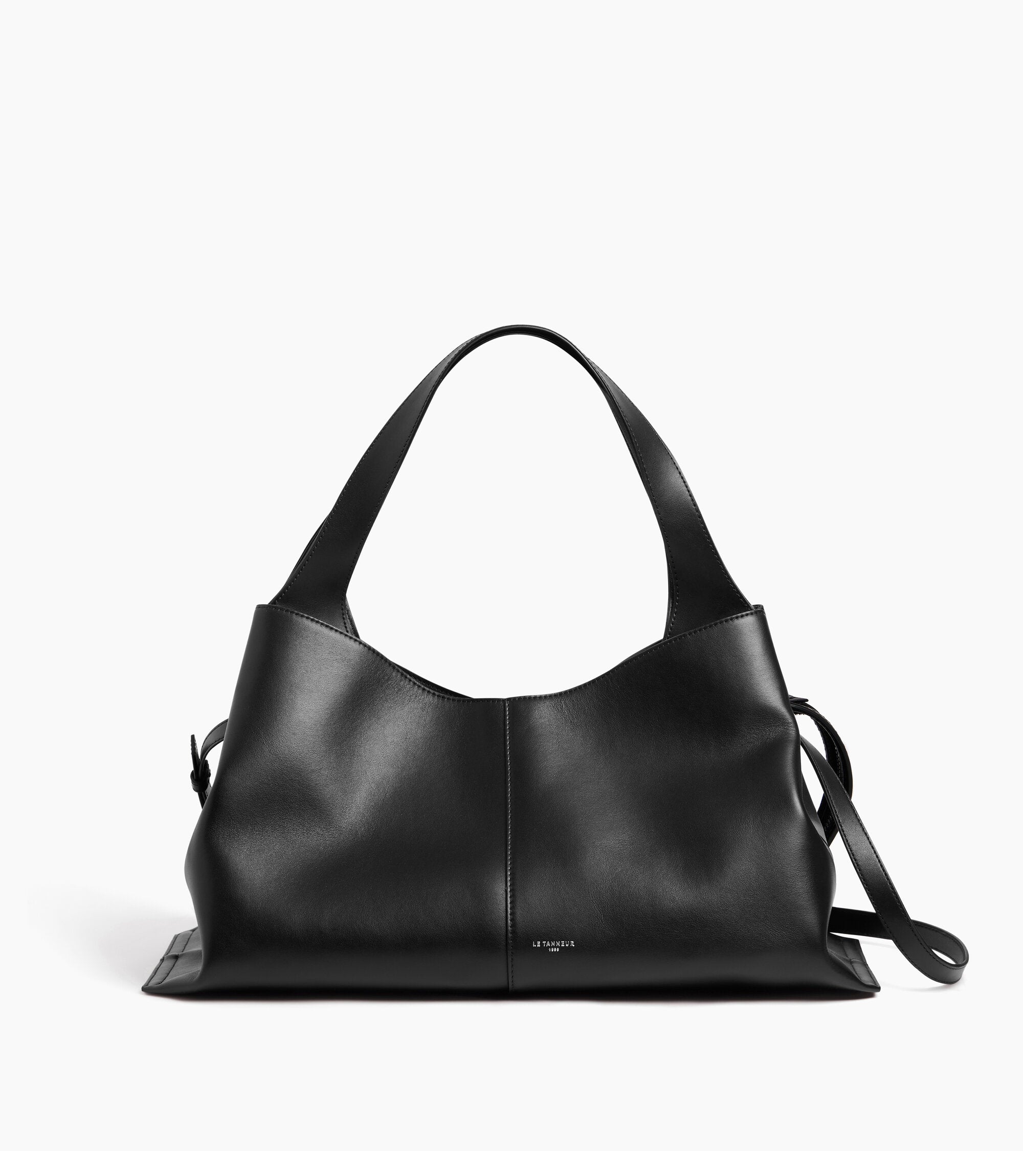 Le Tanneur Félicie Grand Cabas Cuir Lisse Noir Zippé
