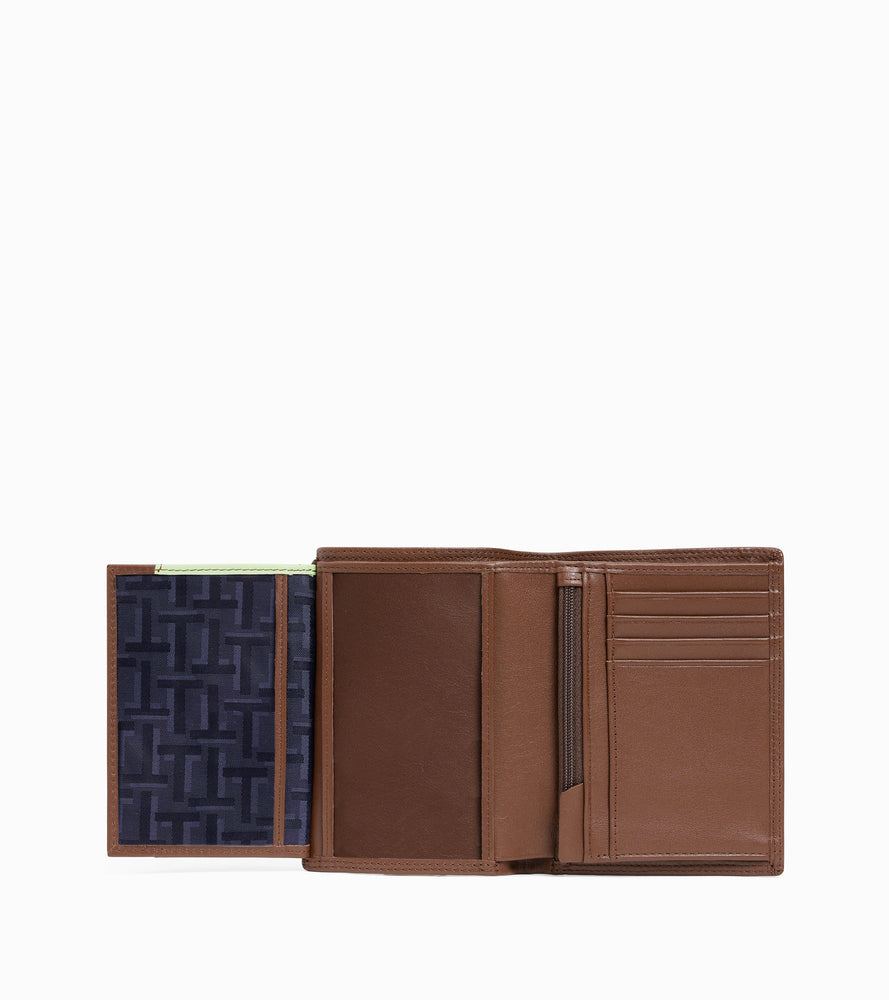 Le Tanneur Martin portefeuille cuir lisse bleu