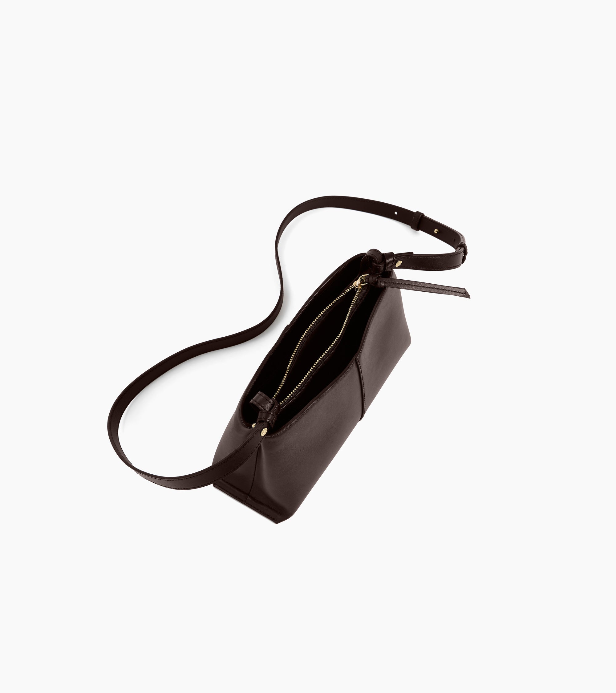 Le Tanneur Félicie petit sac bandoulière marron cuir lisse