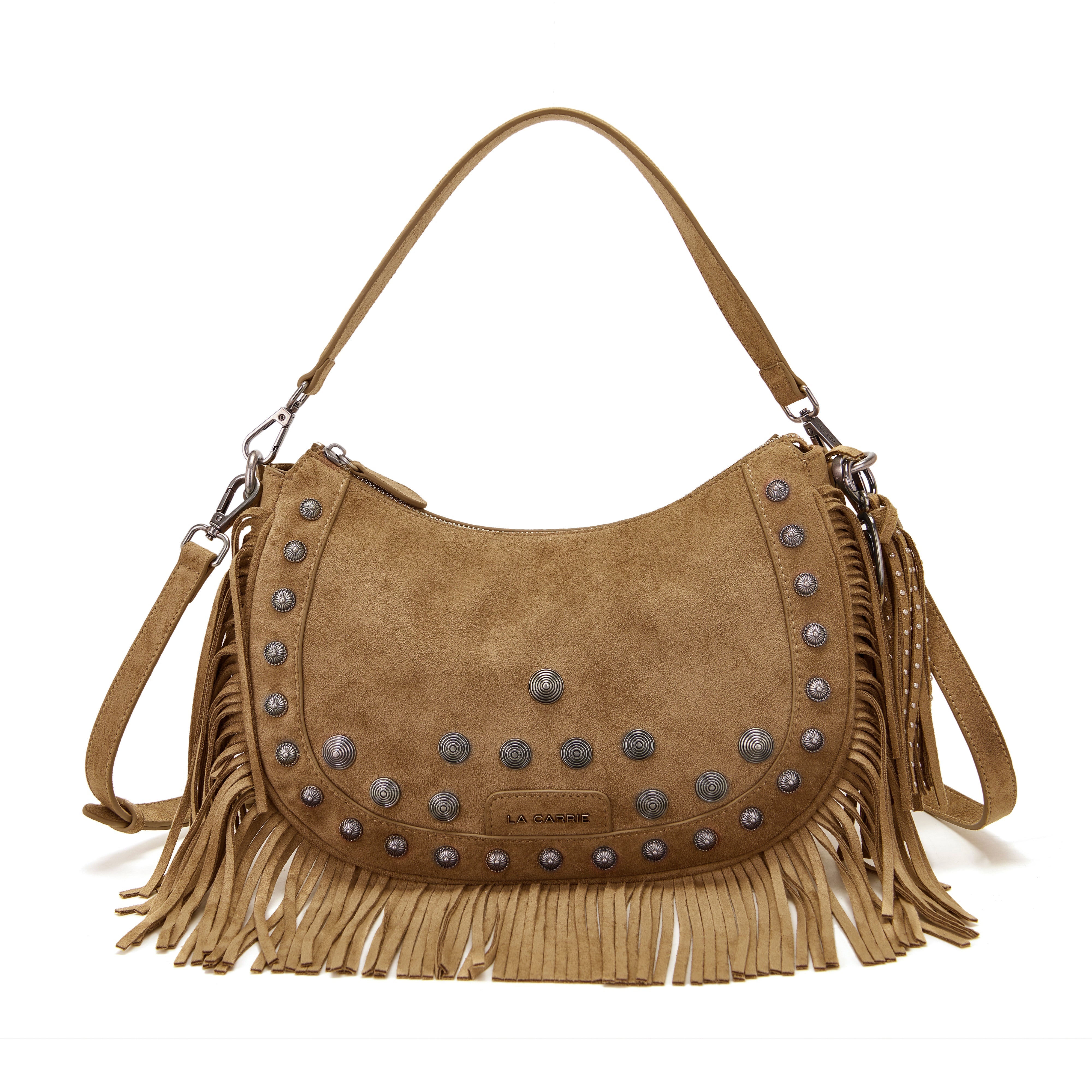 La Carrie Aztec sac bandoulière COTTO suède à franges