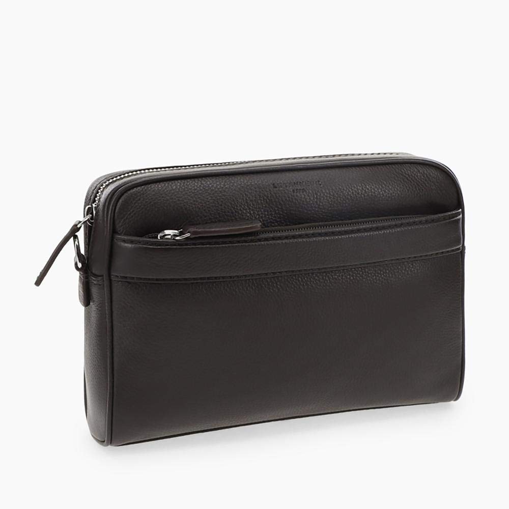 Le Tanneur Charles pochette cuir grainé dragonne 24 cm homme