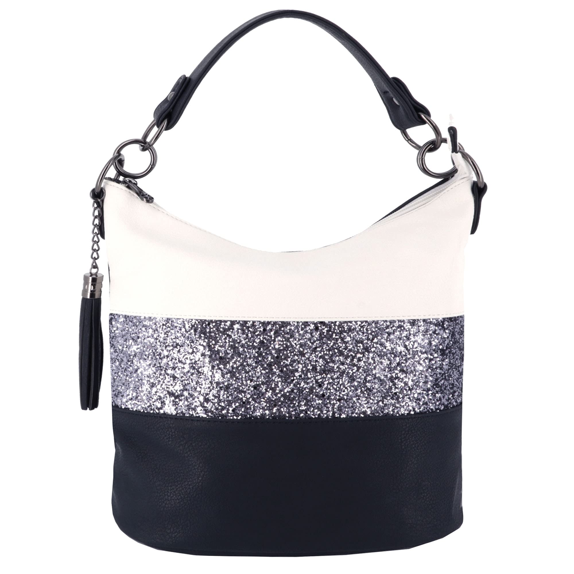 Gallantry Bandoulière sac paillettes bleu blanc soirée PU