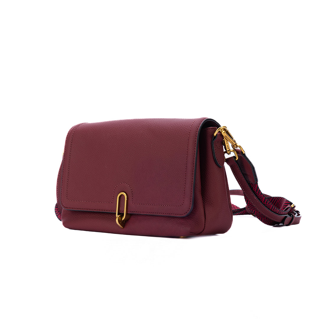 MAC ALYSTER Giulia sac à rabat cuir noir 27 cm femme