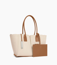 Le Tanneur Elena tote cuir grainé toile grand