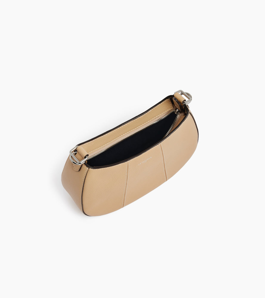 Le Tanneur Juliette petit sac demi-lune cuir Desert