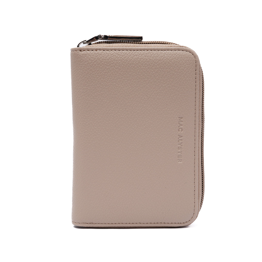 MAC ALYSTER Petite maroquinerie porte-monnaie zippé Taupe