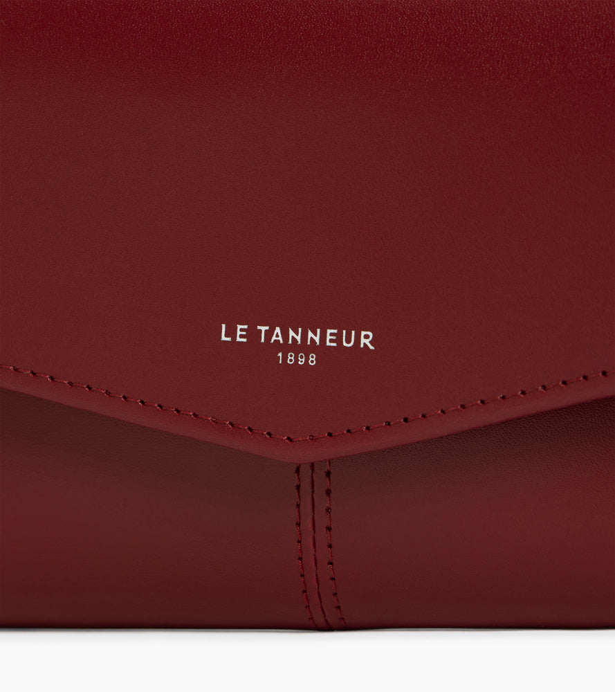 Le Tanneur Charlotte grand portefeuille cuir lisse rouge Révolution