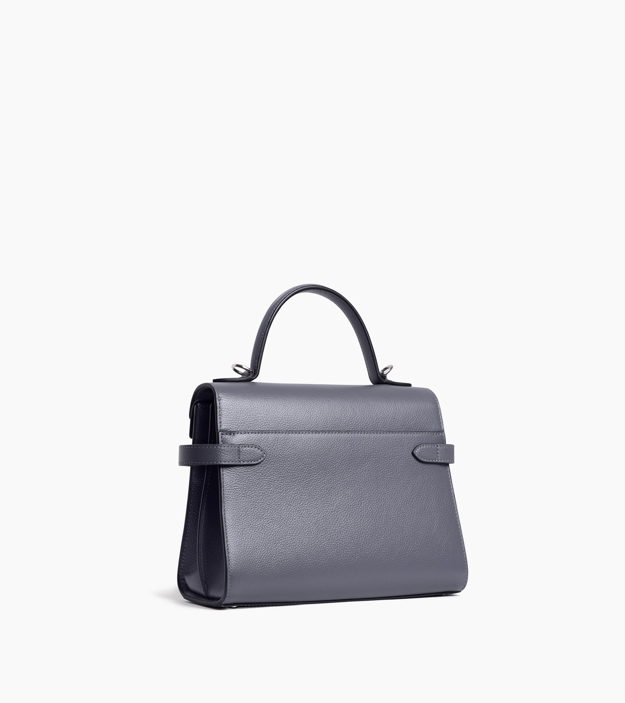 Le Tanneur Emilie sac à main double rabat bleu acier