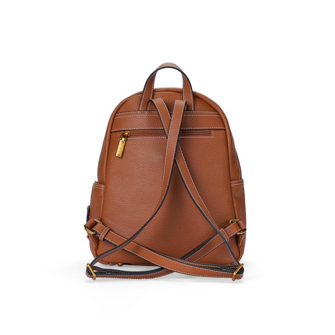 Mac Alyster Odalia sac à dos cuir marron cognac 24x31 cm
