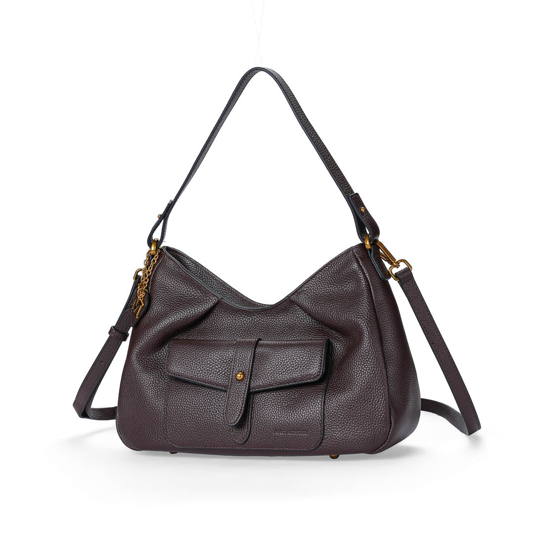 MAC ALYSTER ODALIA sac besace Marron Cognac cuir 31 cm