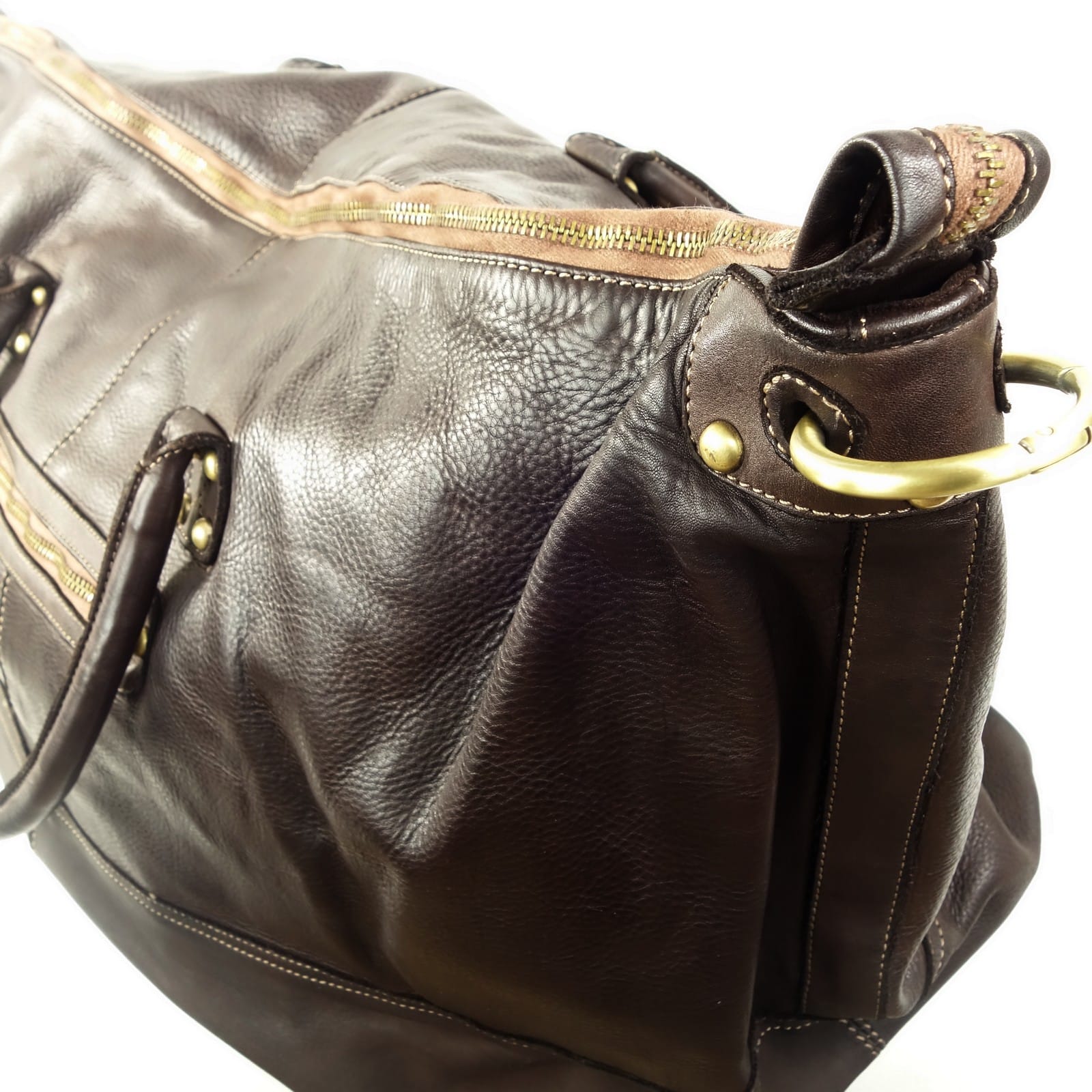 Collection Esprit Cuir Lorenzo sac de voyage cuir marron