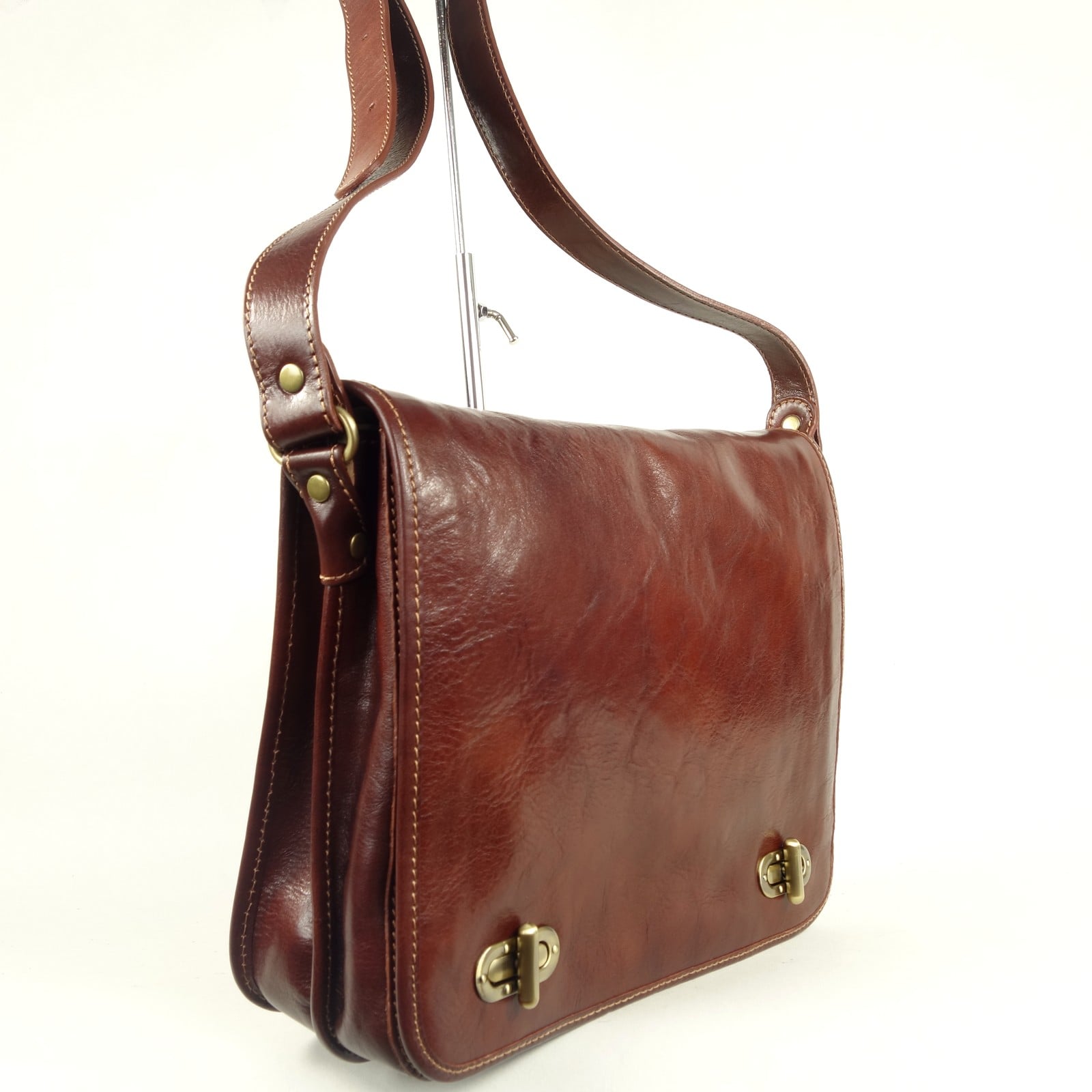 Collection Esprit Cuir Sac bandoulière & sacoche LUIGI sacoche cuir marron