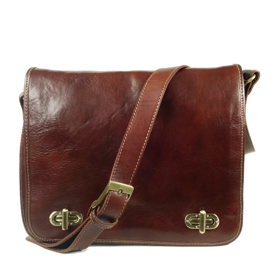 Collection Esprit Cuir Sac bandoulière & sacoche LUIGI sacoche cuir marron