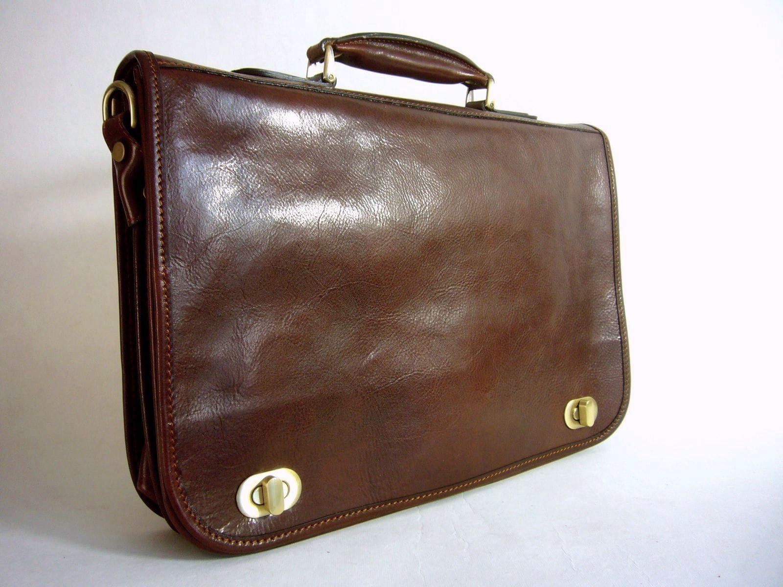 Collection Esprit Cuir GIACOMO porte-document cuir marron A4 PC 15