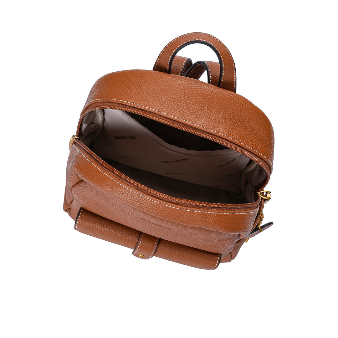 Mac Alyster Odalia sac à dos cuir marron cognac 24x31 cm