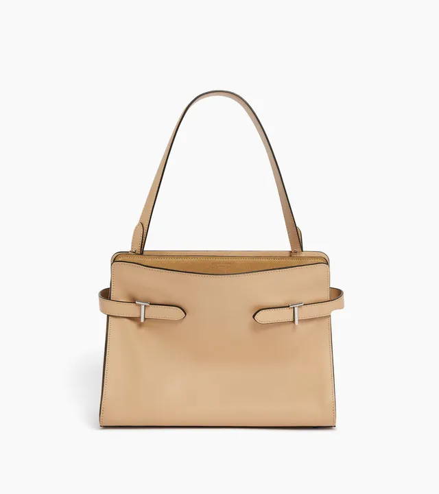 Le Tanneur Emie grand sac épaule cuir Desert nubuck