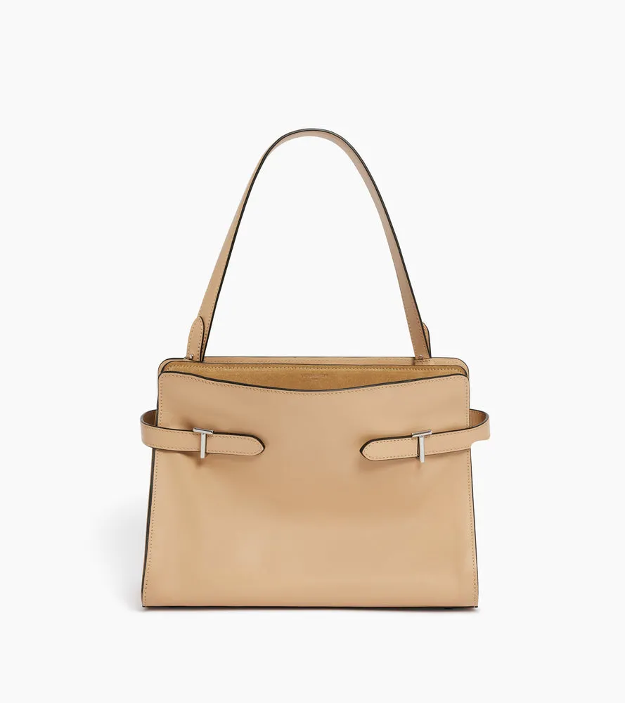 Le Tanneur Emie grand sac épaule cuir Desert nubuck