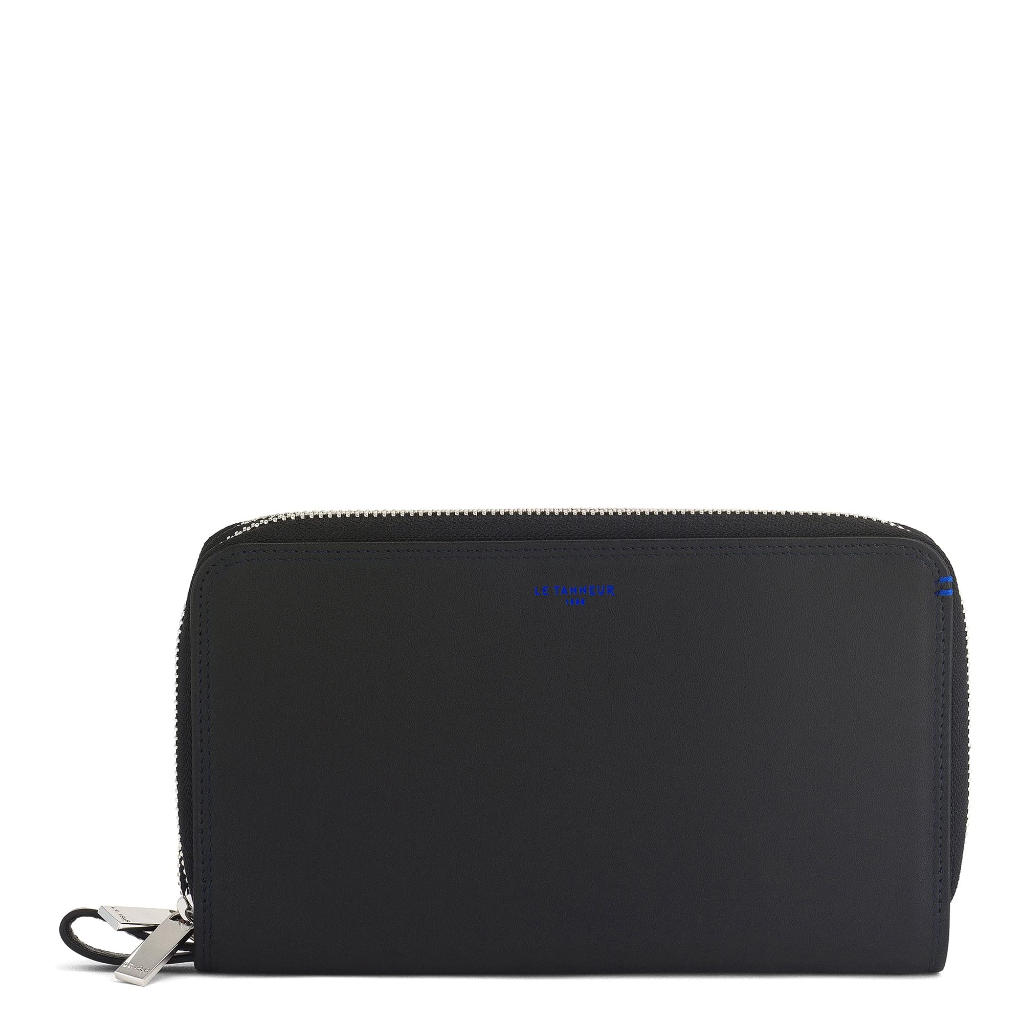 Le Tanneur Compagnon zippé portefeuille cuir lisse homme 21 cm