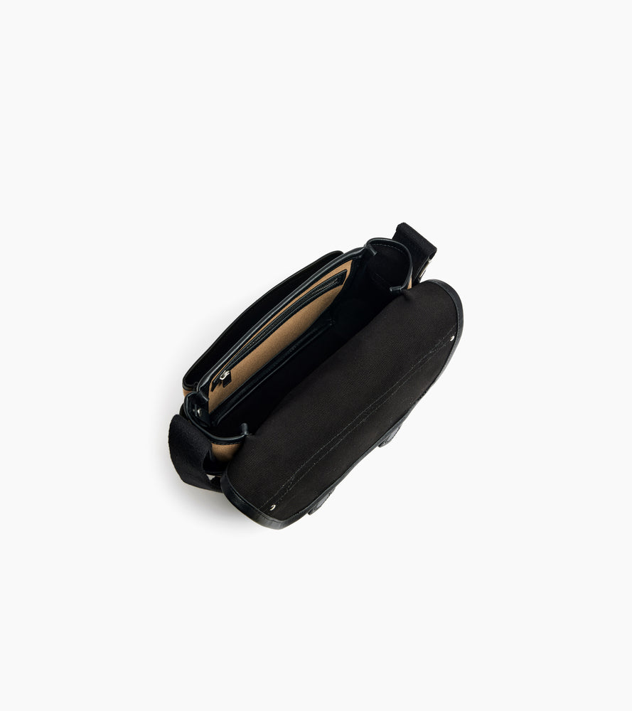 Le Tanneur Solveig petit sac bandoulière toile coton cuir lisse