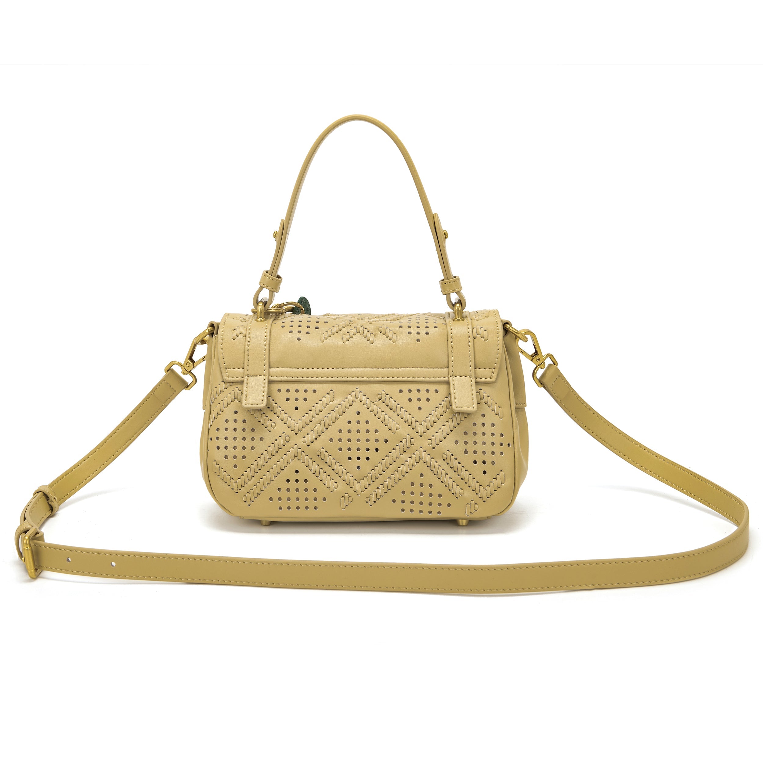 La Carrie Atena Labyrinth cabas ocre 22 cm cuir