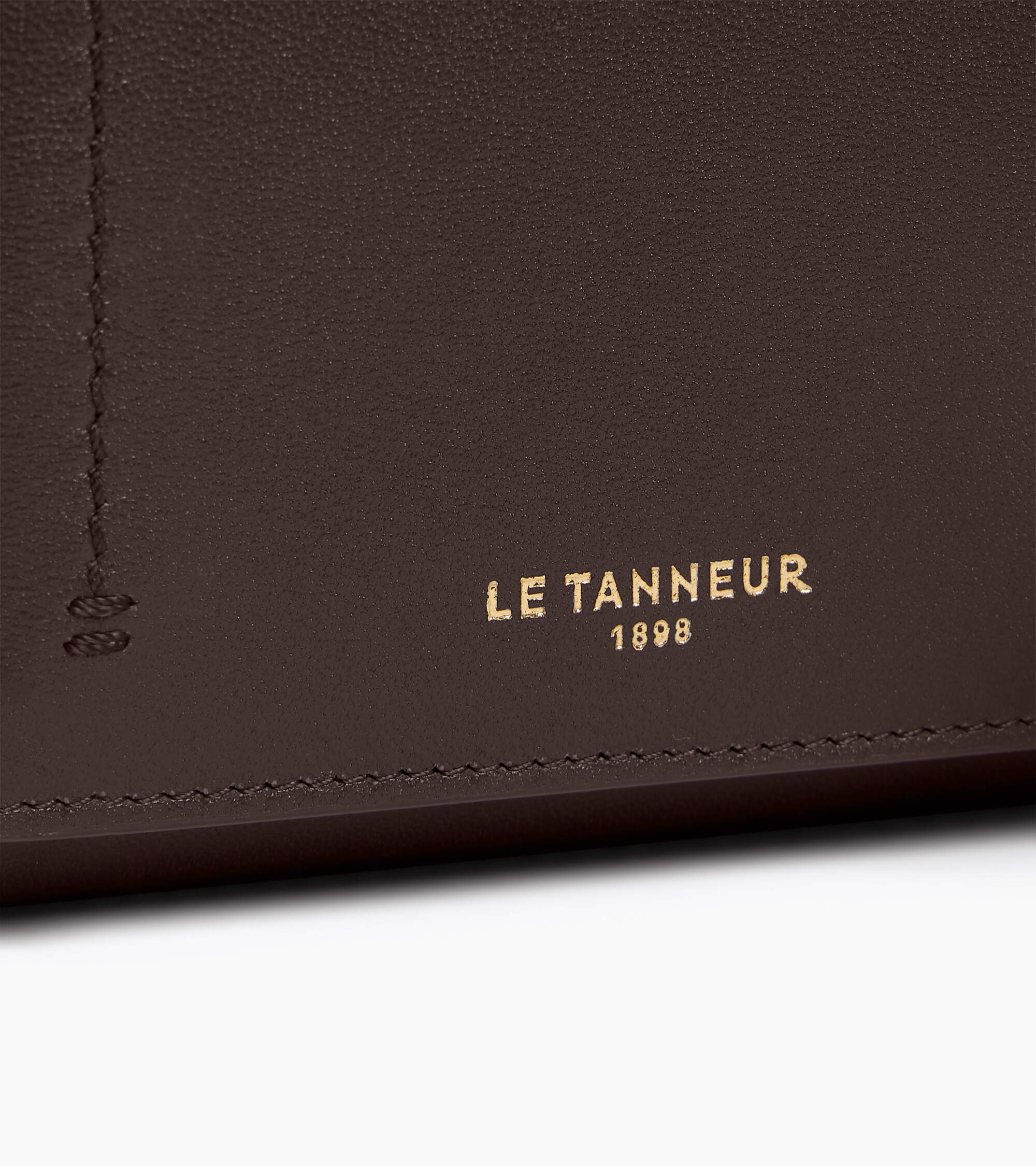 Le Tanneur Louison petit portefeuille cuir Brown Arabica