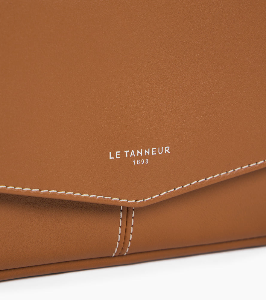 Le Tanneur Charlotte pochette cuir marron tan bandoulière