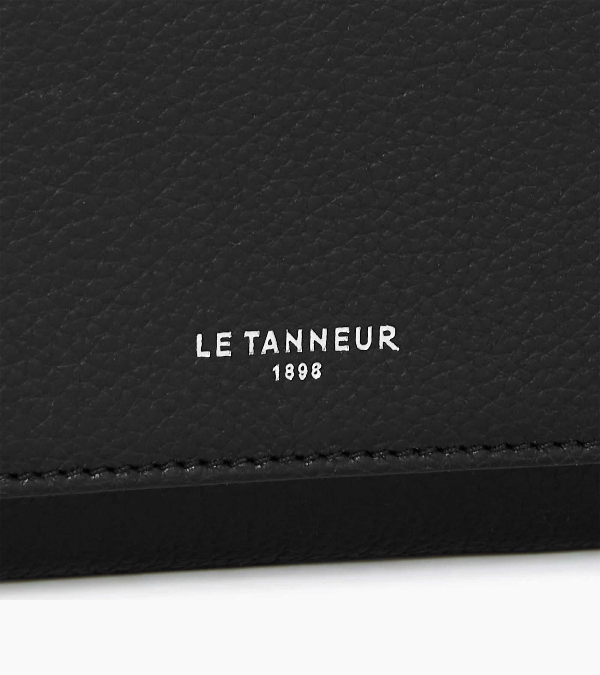 Le Tanneur Emilie compagnon cuir grainé noir anti-RFID