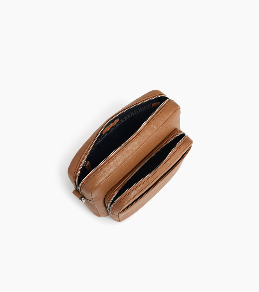 Le Tanneur Marceau sac bandoulière cuir grainé marron