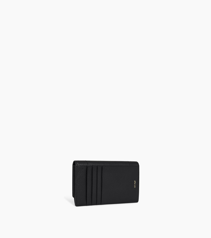 Le Tanneur Ella porte-cartes cuir grainé noir anti-RFID