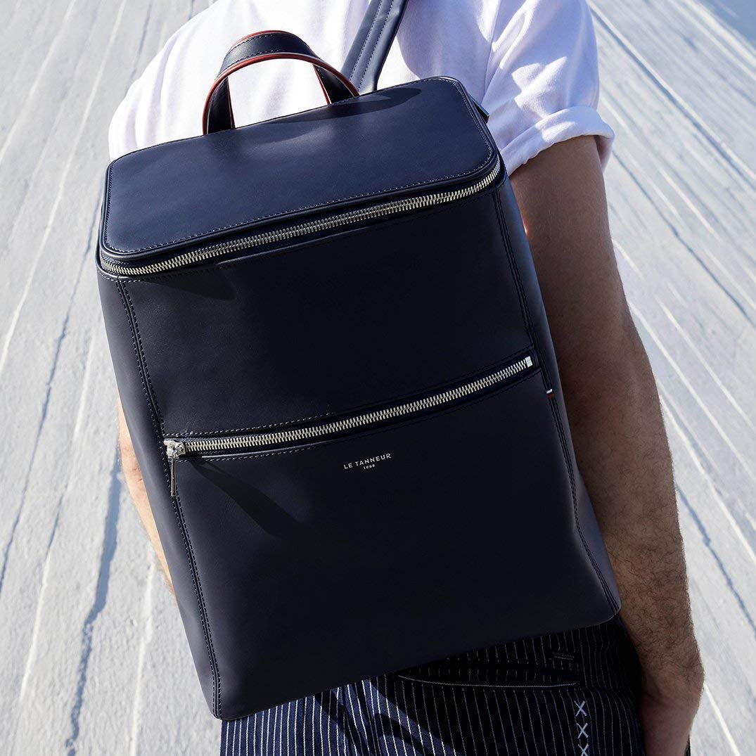 Le Tanneur Martin sac à dos cuir lisse ordinateur