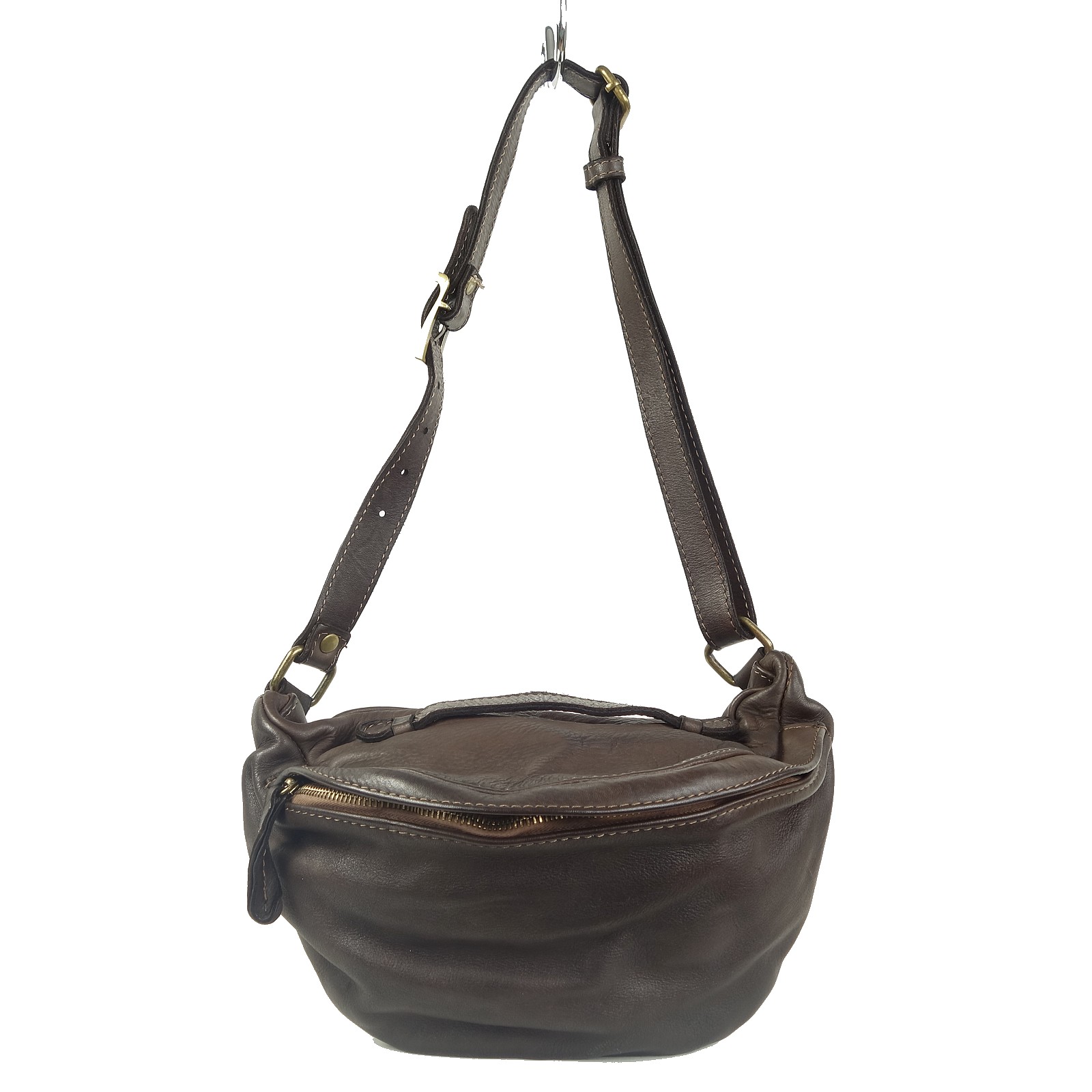 Collection Esprit Cuir ENZO sac banane marron cuir