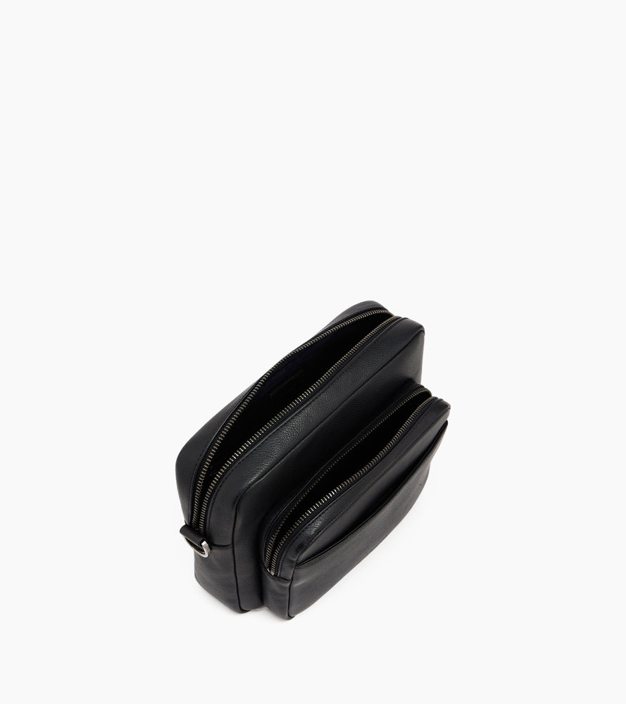 Le Tanneur Marceau sac bandoulière cuir noir grainé