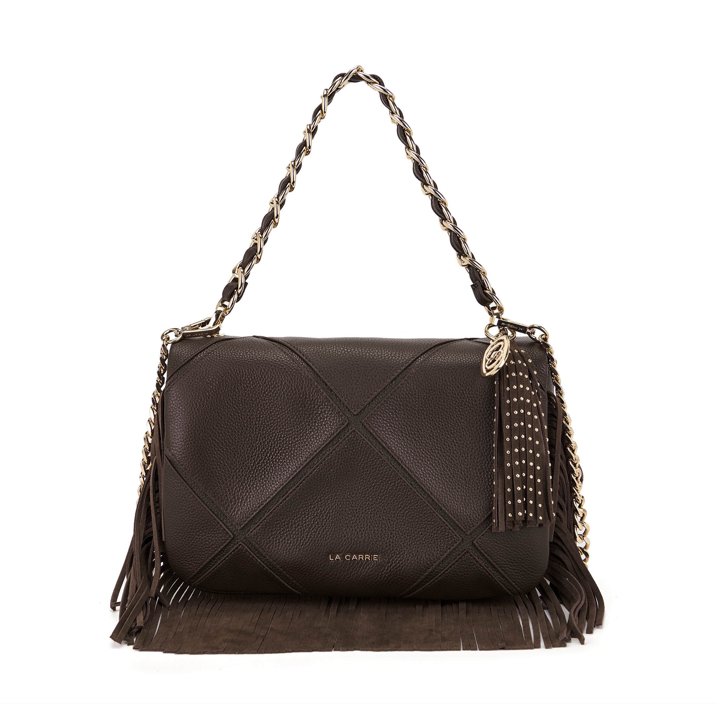 La Carrie Isabel sac à épaule noir cuir 35x29 cm