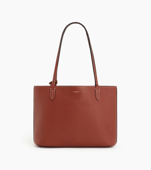 Le Tanneur Louise petit cabas cuir marron grainé France