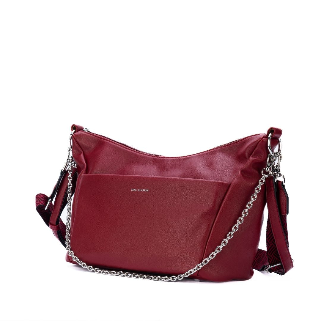 MAC ALYSTER Milan sac bandoulière Marron Cognac 42 cm zippé