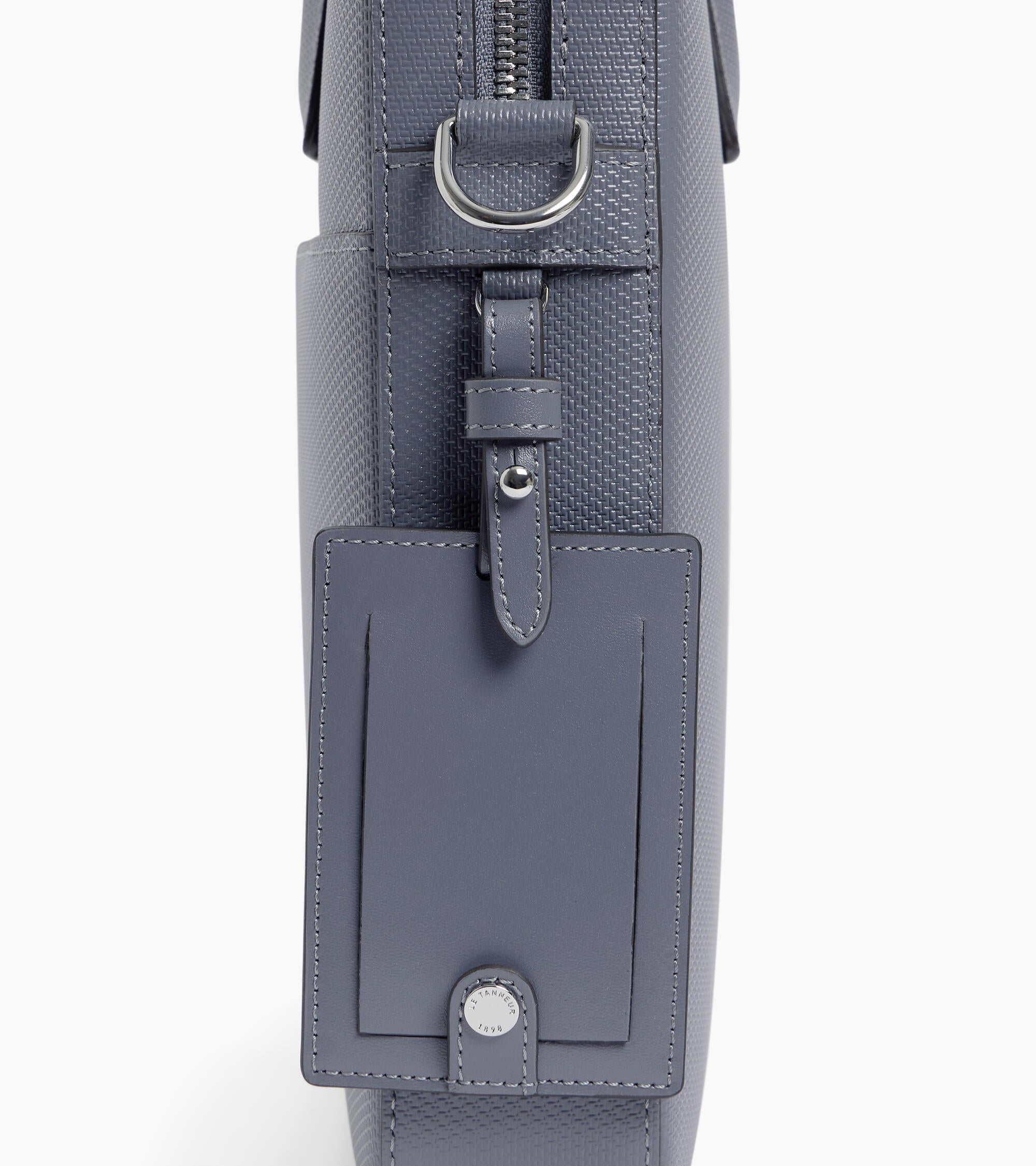 Le Tanneur Emile porte-documents slim 14" cuir Steel Blue