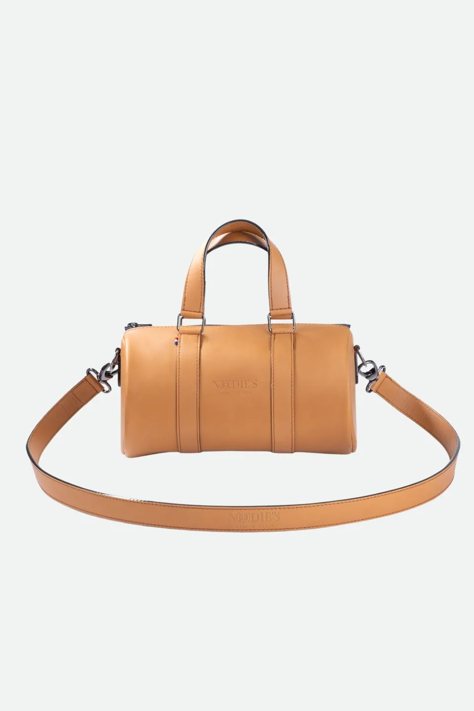 Nodie's Jim cuir camel lisse sac bowling camel