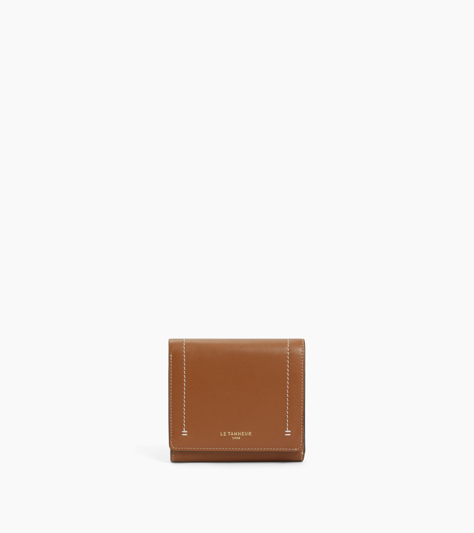 Le Tanneur Louison petit portefeuille marron cuir lisse