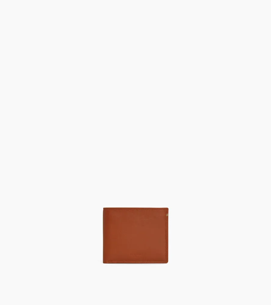 Le Tanneur Martin portefeuille cuir lisse Mahogany RFID