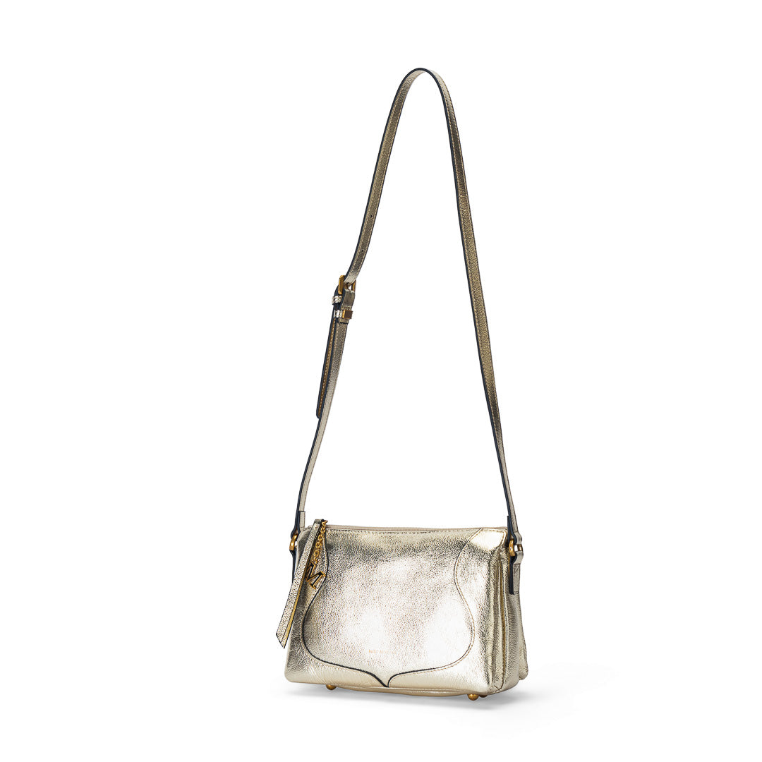 Mac Alyster Ines sac bandoulière cuir Léopard 24 cm
