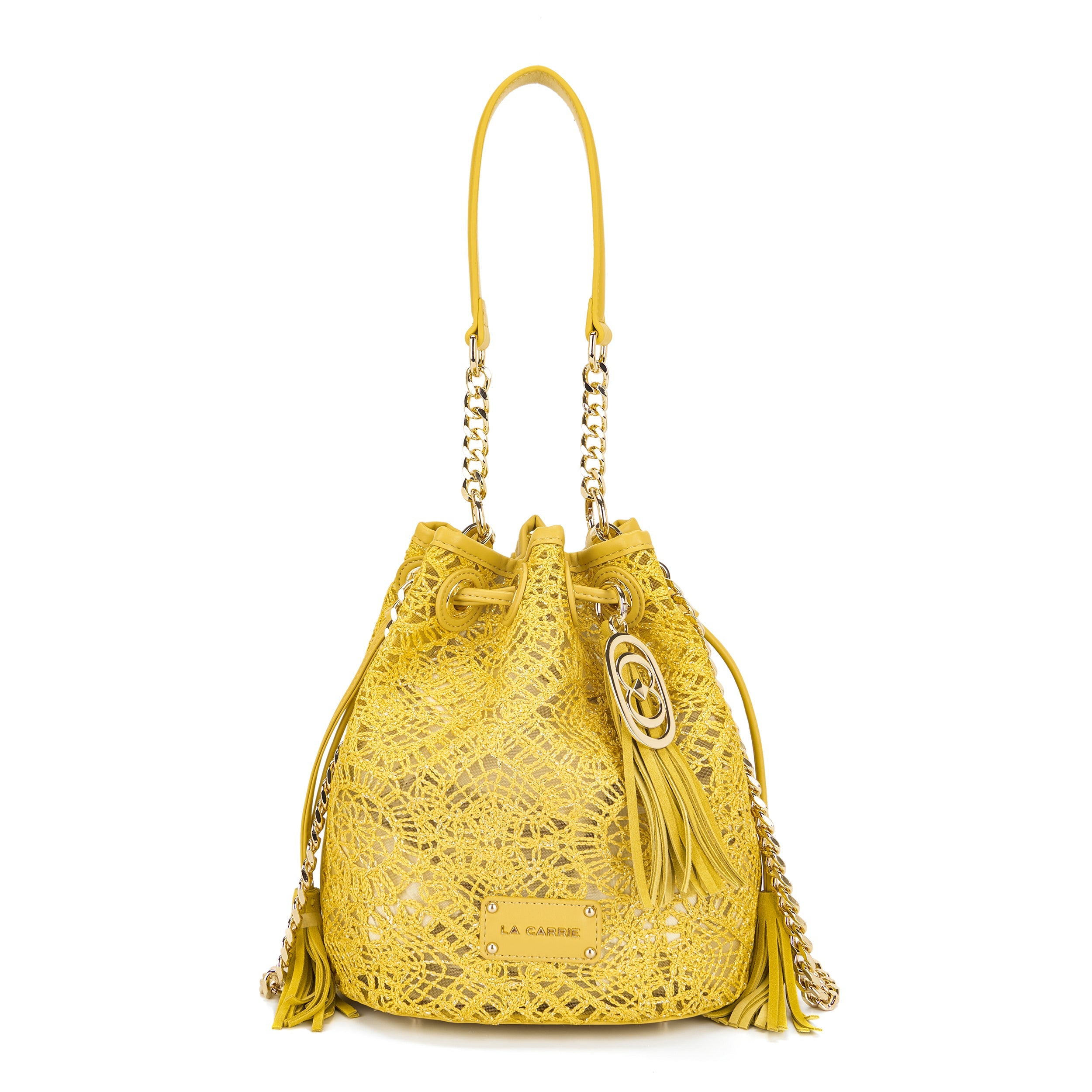La Carrie Versailles Sac Seau Noir Brodé Tressé 24x17x26 cm