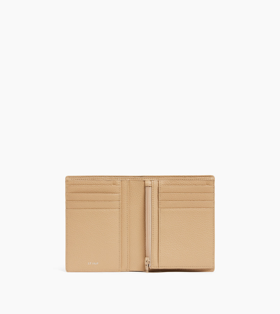 Le Tanneur Emile portefeuille vertical cuir grainé desert