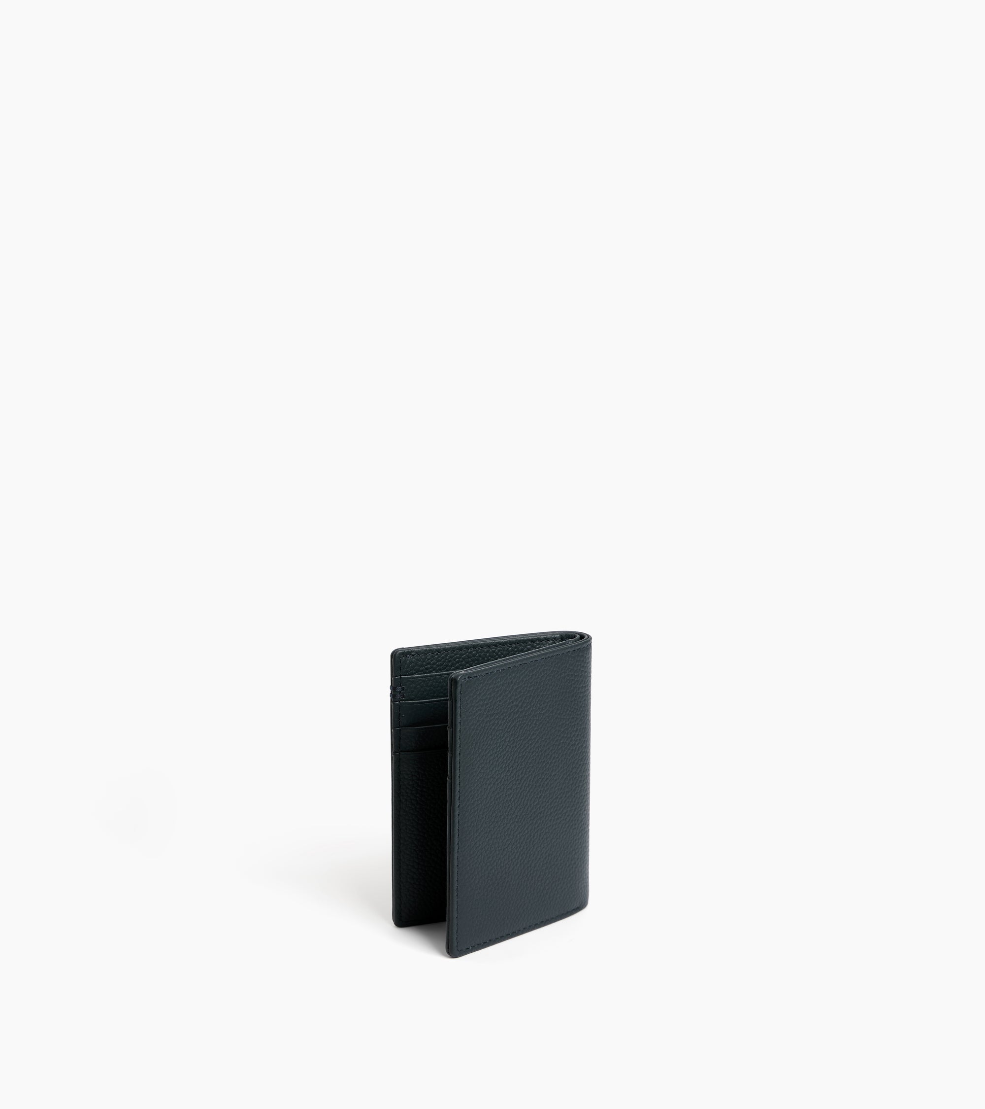 Le Tanneur Lucien porte-cartes cuir grainé Twilight Blue