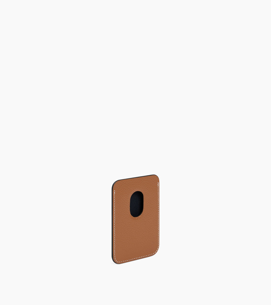Le Tanneur porte-cartes magnétique cuir grainé marron tan