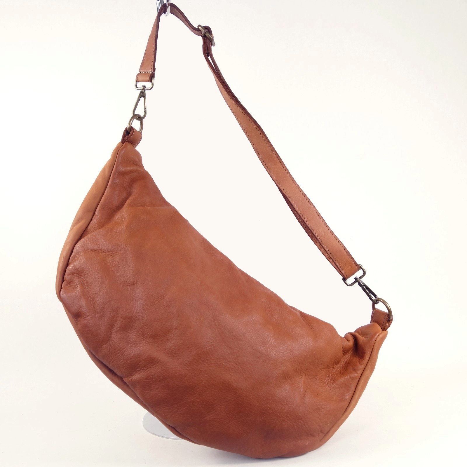 Collection Esprit Cuir OLIVER sac banane cuir naturel holster vintage