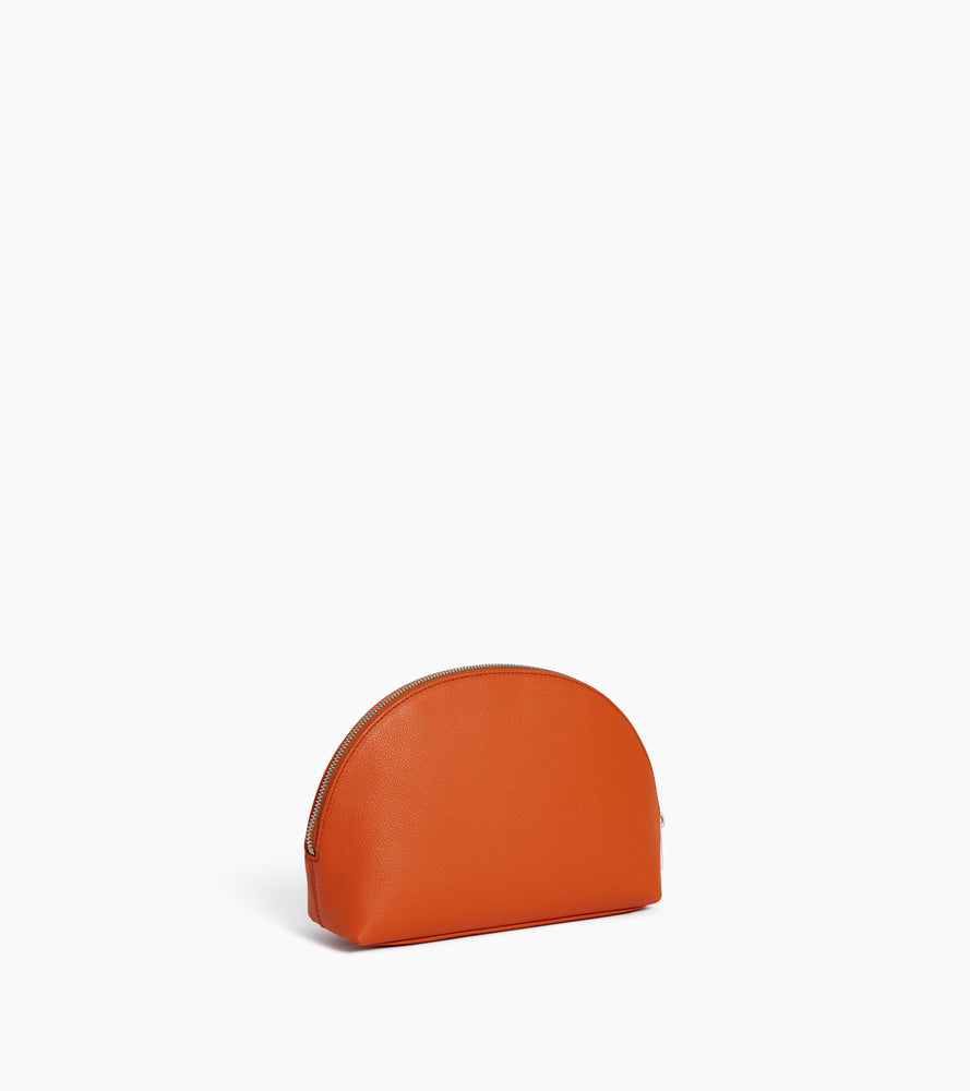 Le Tanneur trousse de toilette demi-lune cuir grainé
