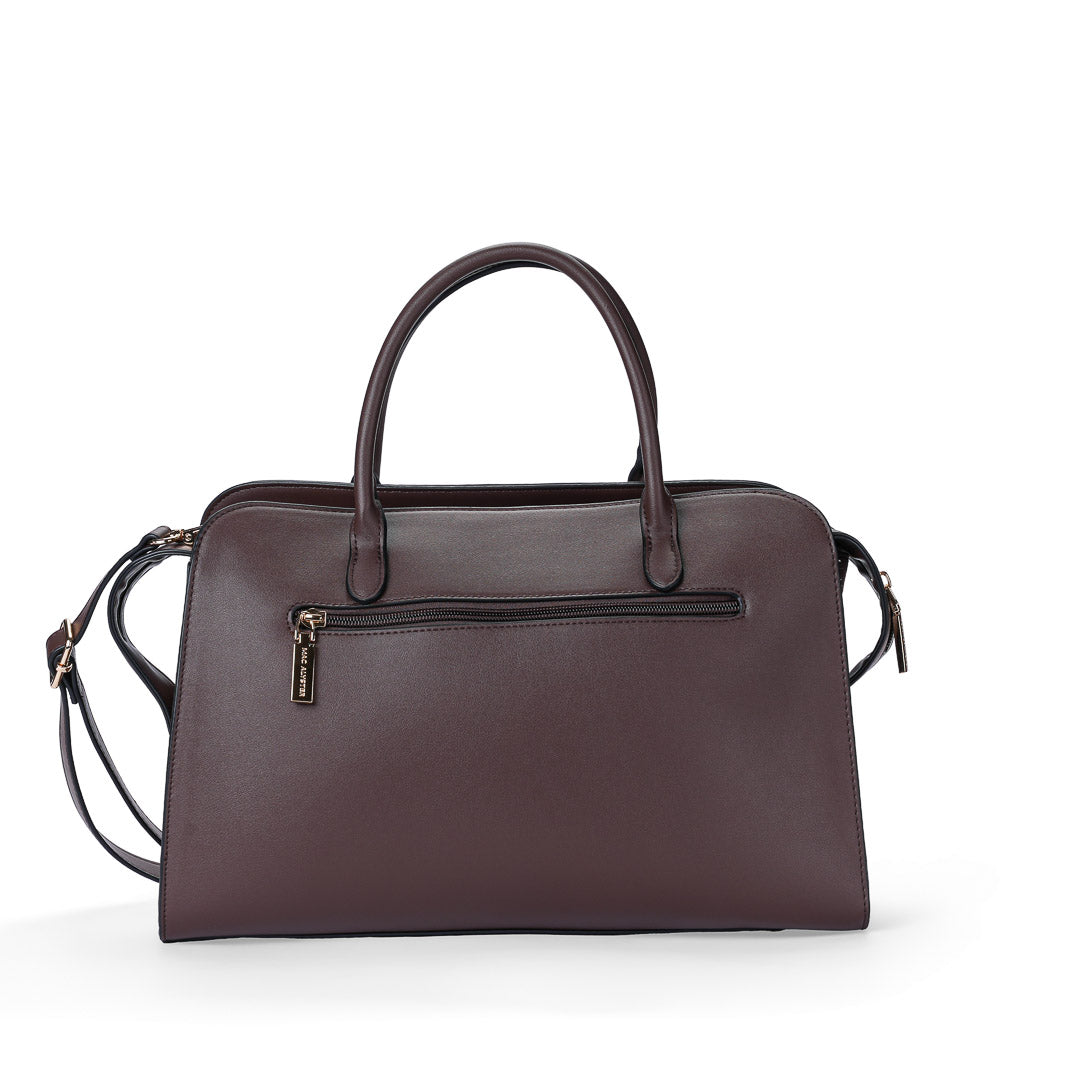 MAC ALYSTER DUNEA sac à main chocolat bandoulière 36 cm
