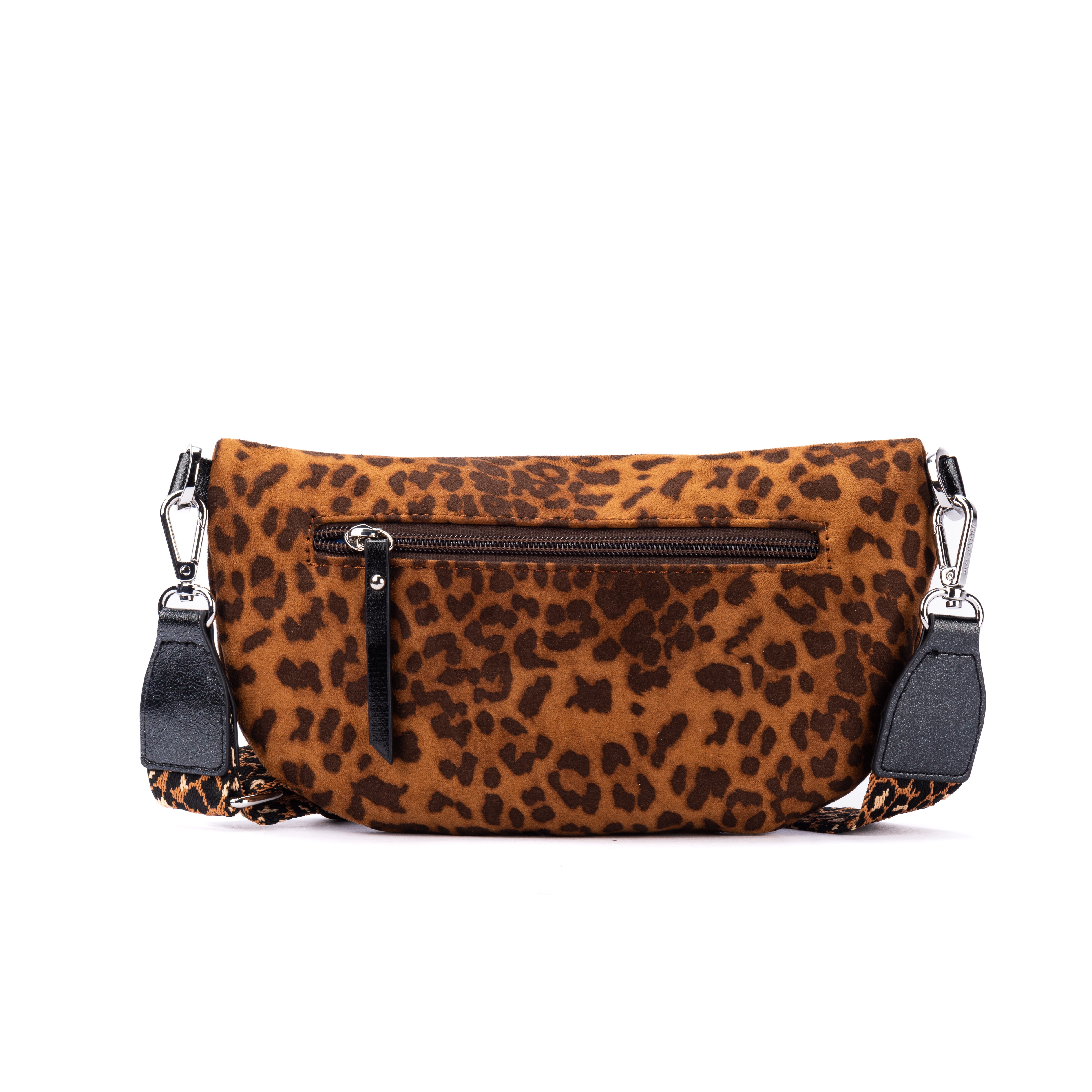 Mac Alyster Capsule sac banane suédine Noir léopard