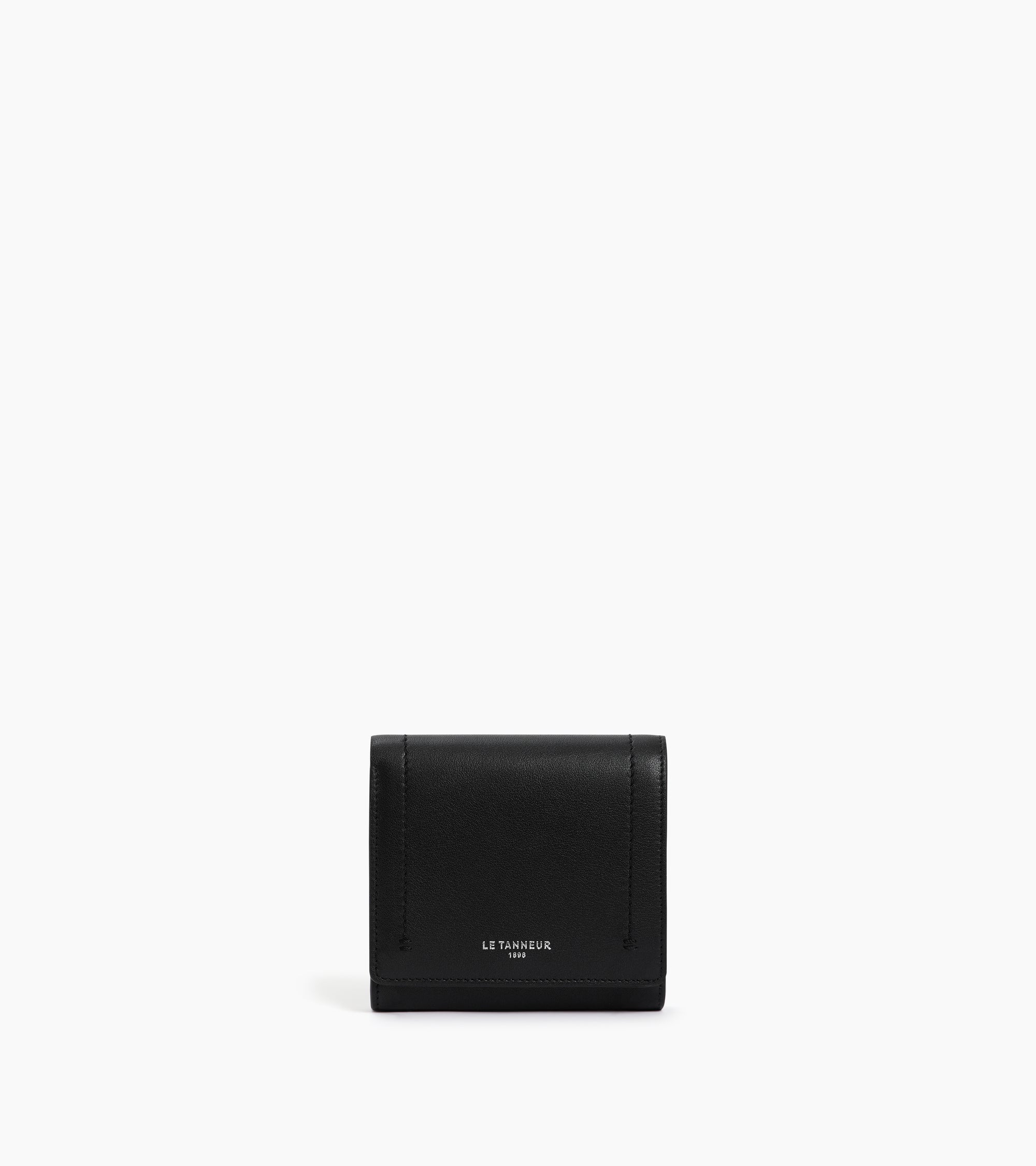 Le Tanneur Louison portefeuille cuir lisse noir Black